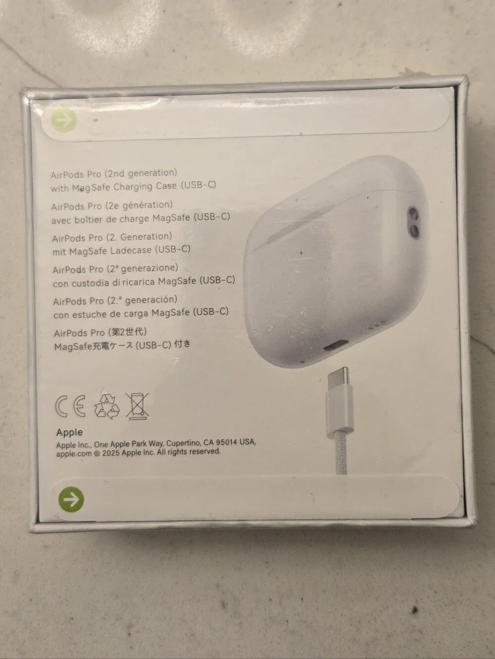 NIB Apple Airpods 2nd Generation W/ Case, Charger, & Tips Sealed In Box